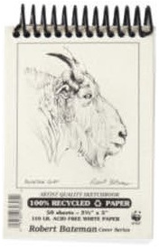 Robert Bateman sketchbook 3.5x5 50 sheets
